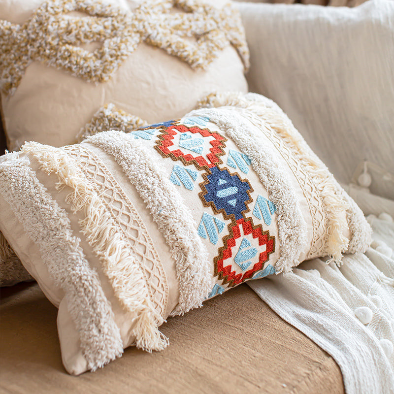 Moroccan ethnic style tufted pillowcase living room sofa cushion - BEJUSTSIMPLE