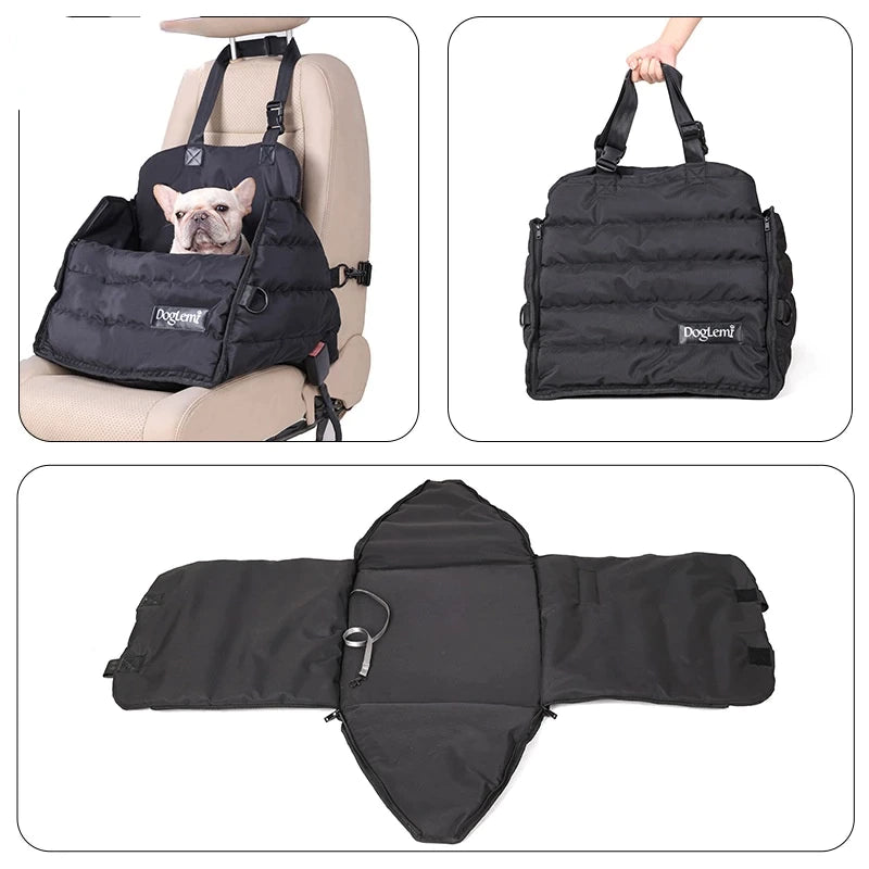 Pet Bag Basket For The Car Seat Black - BEJUSTSIMPLE