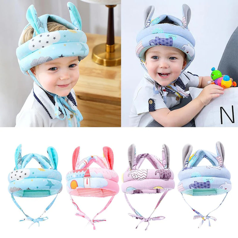 Cute Baby Safety Helmet Toddler Head Protection Adjustable Bumper - BEJUSTSIMPLE