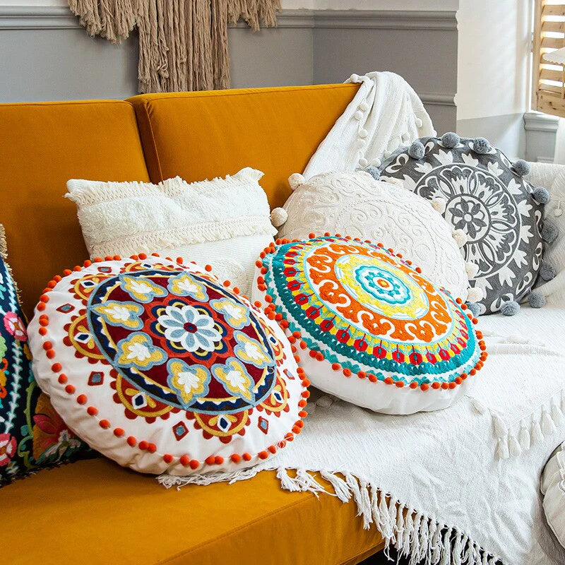 Moroccan Style Hand-embroidered Pillow Case - BEJUSTSIMPLE