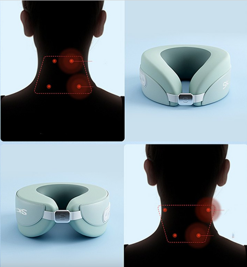 SKG Cervical Spine Neck Massager N5 U Shaped Pillow For Travel - BEJUSTSIMPLE