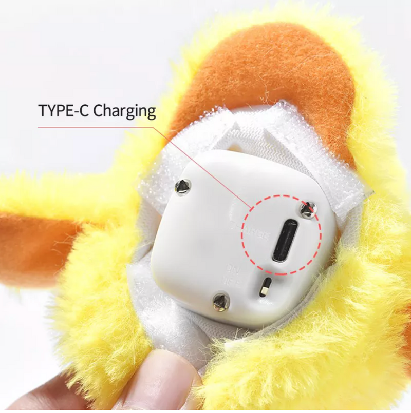 Electric Plush Duck Toy for Kitten - BEJUSTSIMPLE