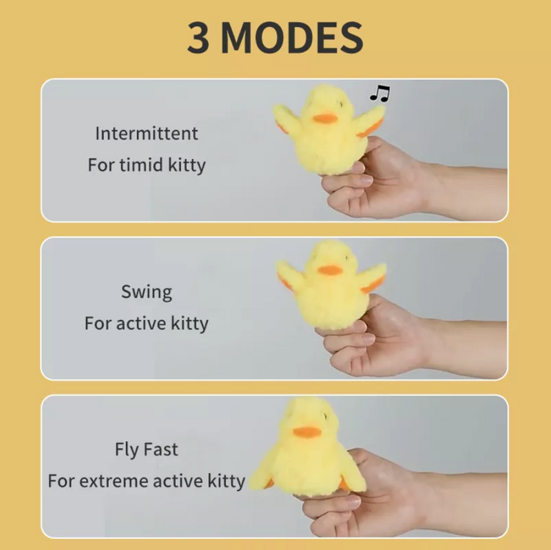 Electric Plush Duck Toy for Kitten - BEJUSTSIMPLE