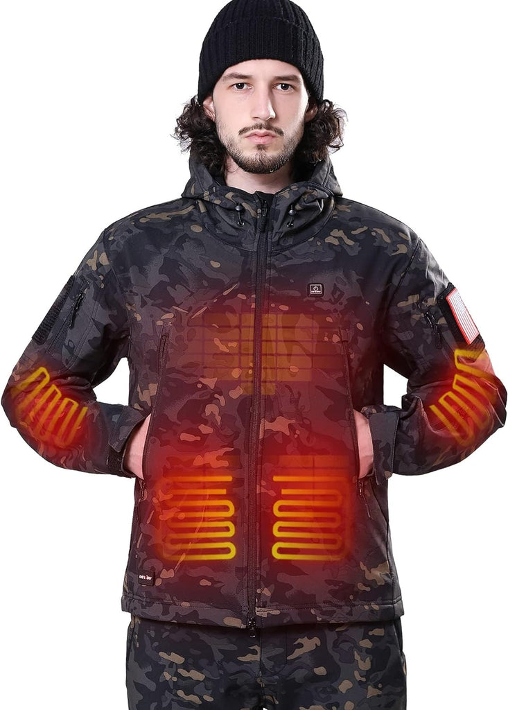Invincible All Weather Heated Jacket for Men with 12V Battery Winter Coat
