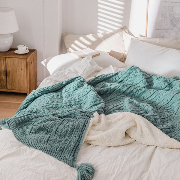 Sofa blanket winter Nordic coral fleece blanket - BEJUSTSIMPLE
