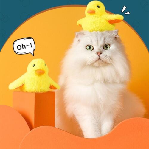 Electric Plush Duck Toy for Kitten - BEJUSTSIMPLE