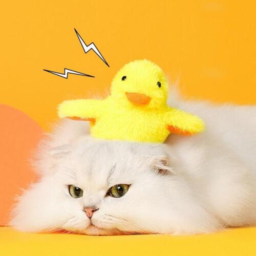 Electric Plush Duck Toy for Kitten - BEJUSTSIMPLE