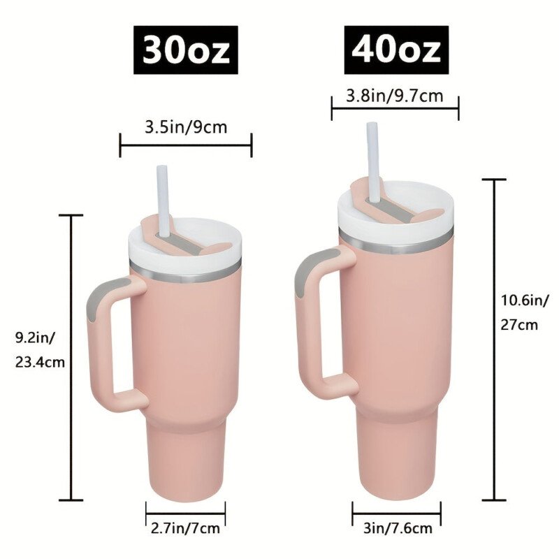 DKP V2 40oz Tumbler, Reusable Vacuum Quencher Tumbler Water Bottle With Straw, Insulated Car Cup, Stainless Steel Large Capacity Vacuum Handy Cup, Portable Double-layer Cup - Image 4