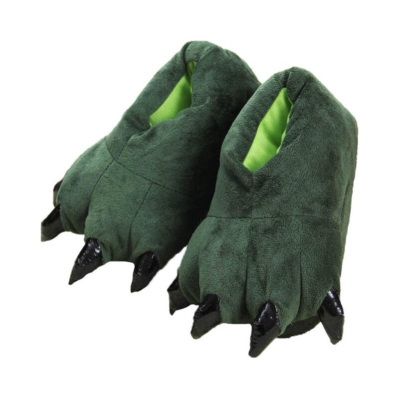 Dinosaur Claw Slippers Winter WarmUnisex Paw Shoes plush Monster Slippers