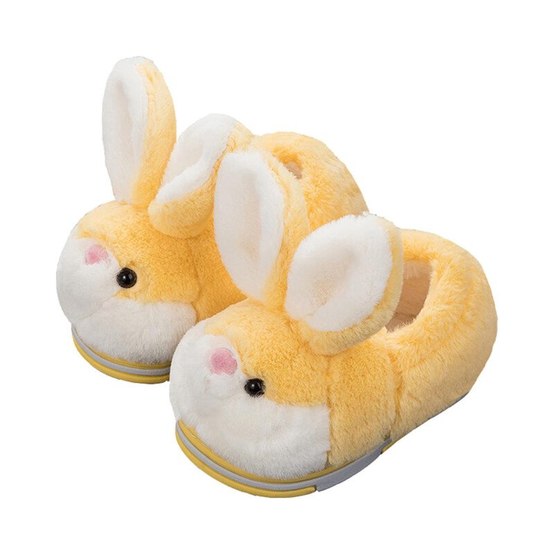 Winter Cute Bunny Animals Slippers Furry Slippers for Women