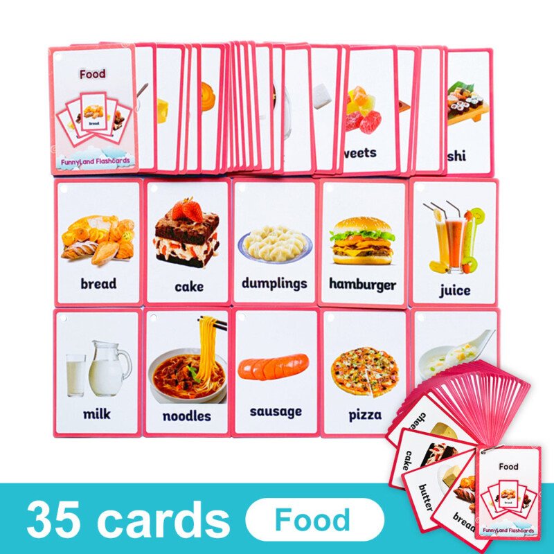 20 Themes Child Learning English Word Cognitive Card Fruit Animal My Body Flash Cards Baby Learning Toy Picture Memorise Games Pocket Card Learning Baby Toys For Children Pre-Kindergarten - Image 25