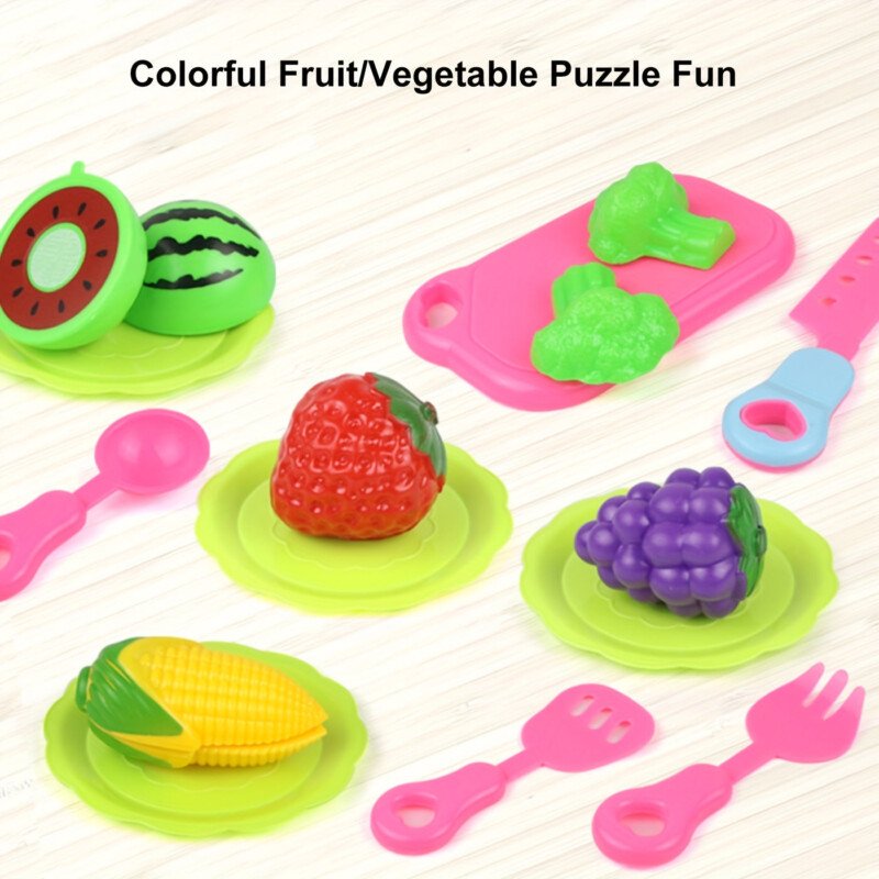 19pcs/Set Reusable Kitchen Food Toys - Kids Can Cut Fruits & Vegetables Anytime?Random Style? - Image 6