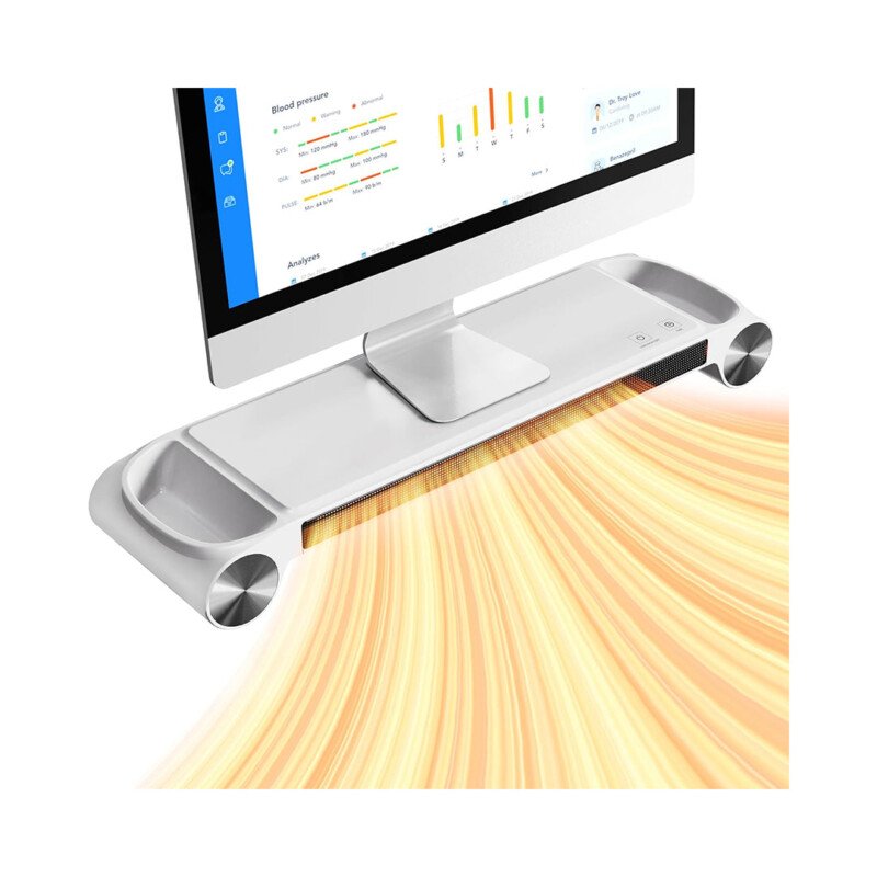 Monitor Stand With Heater, Portable Office Desk Heater with Timer, Space Heaters for Winter