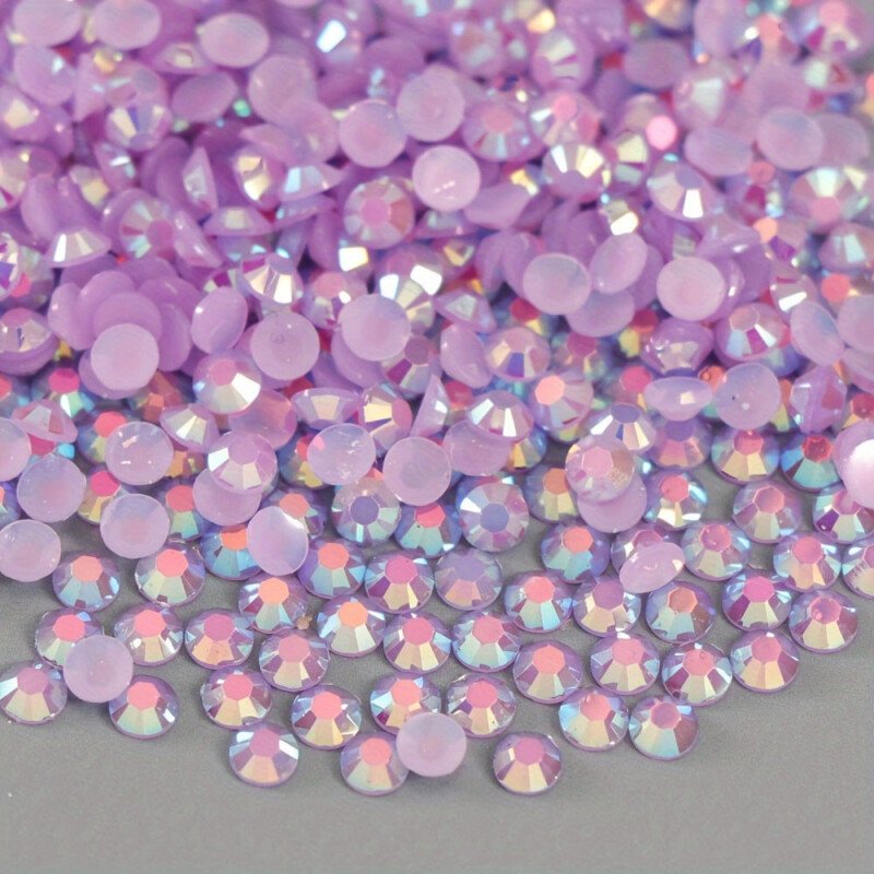 500/1000pcs Jelly Resin Rhinestones Bulk AB Flatback Round Jelly Rhinestones Bedazzling Non Hotfix Crystal Gems For Crafts Clothes Tumblers Face Makeup Manicure 2/3/4mm - Image 19