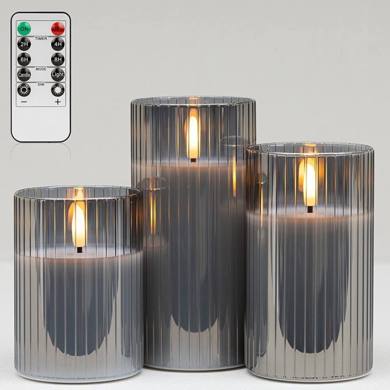 3-Pack Realistic Flickering Flameless LED Candles with Remote and Timer - Image 14