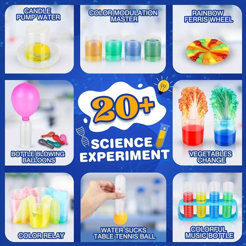 Kids Science Kit STEM Toys-Kids Science Kit, 48 Science Lab Experiment Educational Games, 60+ Science Toys For Kids, Christmas Birthday Gifts For Boys And Girls - Image 5