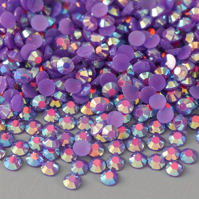 500/1000pcs Jelly Resin Rhinestones Bulk AB Flatback Round Jelly Rhinestones Bedazzling Non Hotfix Crystal Gems For Crafts Clothes Tumblers Face Makeup Manicure 2/3/4mm - Image 26