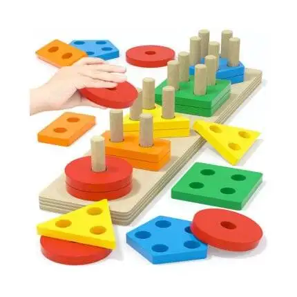 Yetonamr Montessori Toys for 1 2 3 Years Old Boys Girls Birthday Gifts, Wooden Sensory Toys for Ages 2-4 Toddlers Kids Baby, Toddler Learning Toy Activities Puzzles Ages 1-3