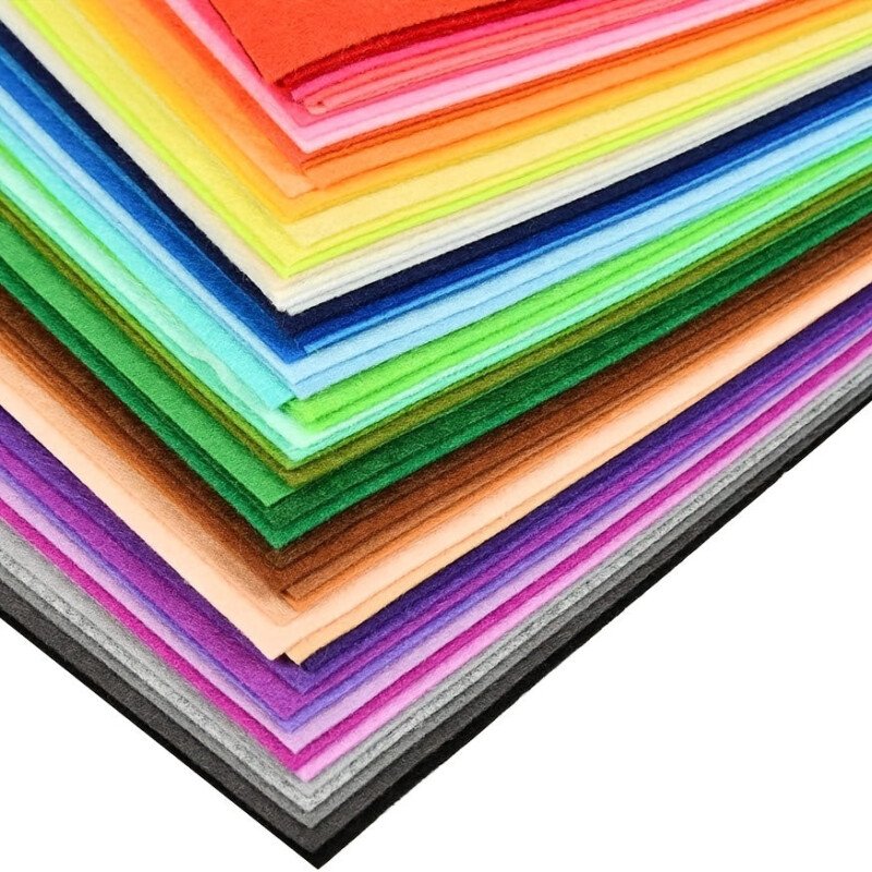 40pcs Soft Felt Sheets Various Colors Of Felt Sheets, Great For DIY Crafts, Embroidery, Needle Felting And Sewing Projects - Image 3