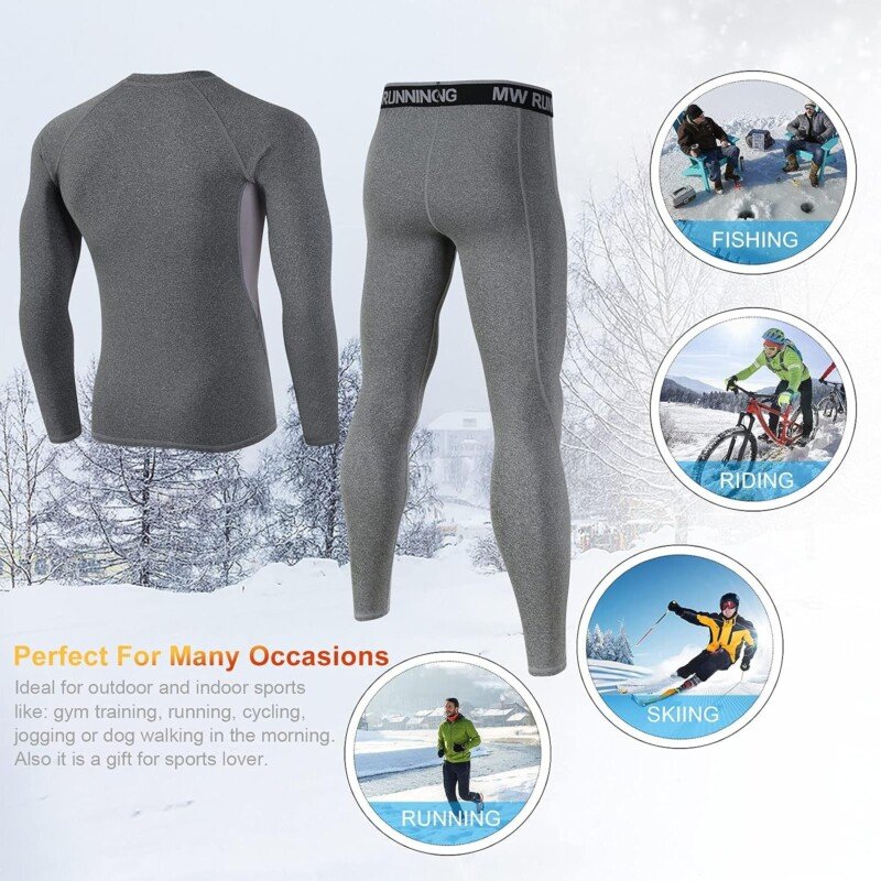 Thermal Underwear legging for Men, Ski Cold Weather Gear for Heat Retention - Image 7