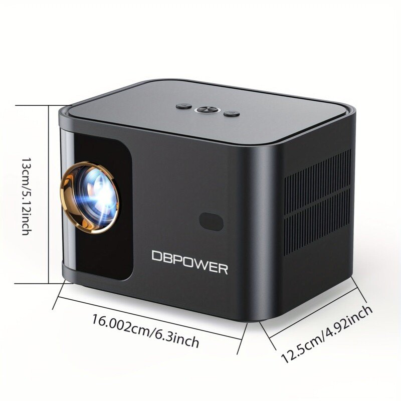 DBPOWER 5G WiFi Projector With 4K Support And Electric Focus, 300 ANSI HD 1080P Portable Projector, 40? Vertical Keystone|Zoom|Timer, Smartphone Projector For Outdoor Movie For PC/Laptop/TV - Image 2