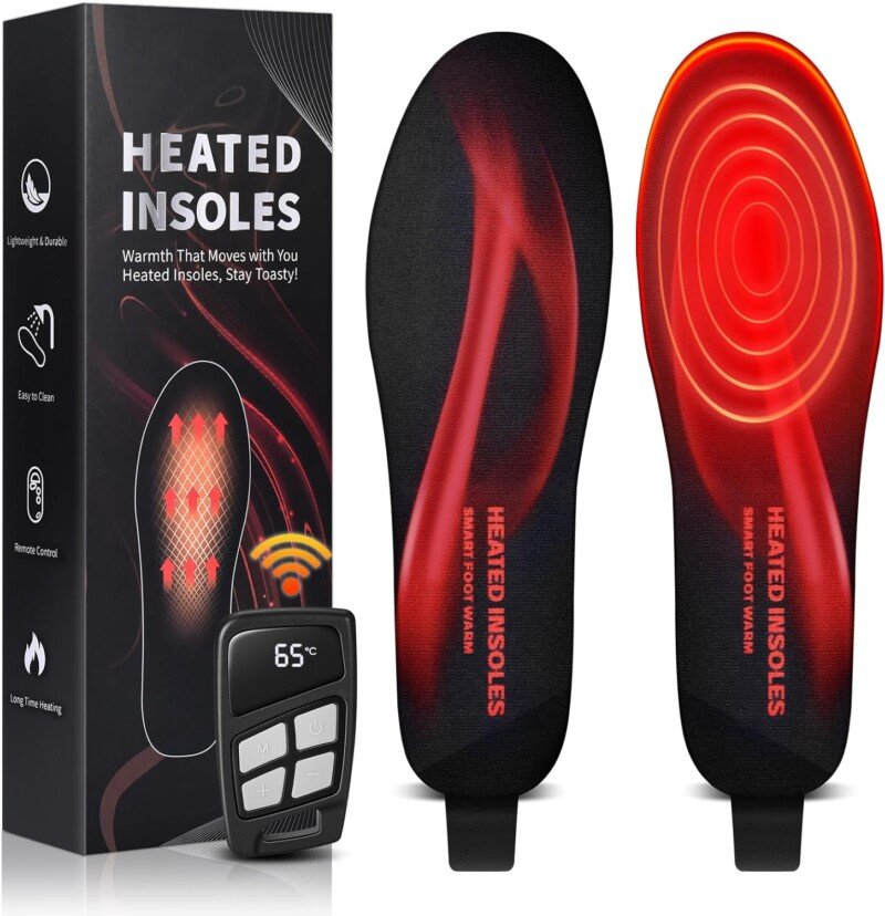 Heated Insoles, Rechargeable Heated Insoles for Men Women, 3500mAh Battery Powered Heated Insoles with Remote Control, Electric Heated Insoles Foot Warmers Boot Warmers for Hunting Skiing Hiking - Image 4