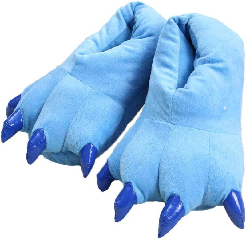 Dinosaur Claw Slippers Winter WarmUnisex Paw Shoes plush Monster Slippers - Image 6