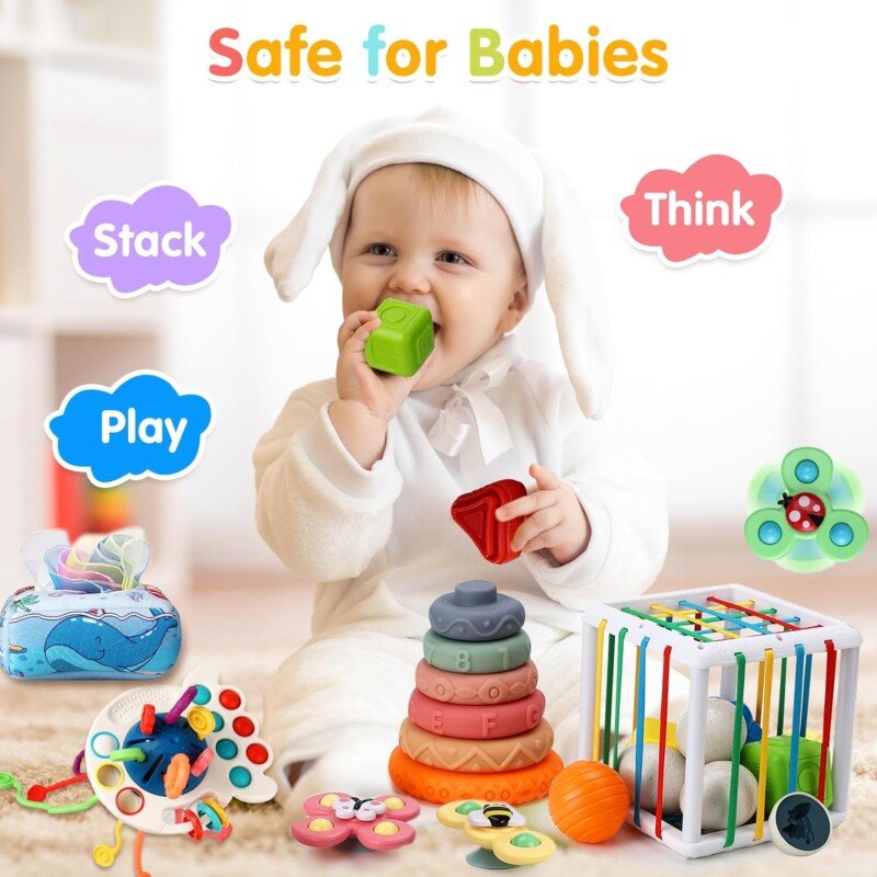 7in1 Montessori Baby Toys Interactive and Developmental Toddler Set - Image 7