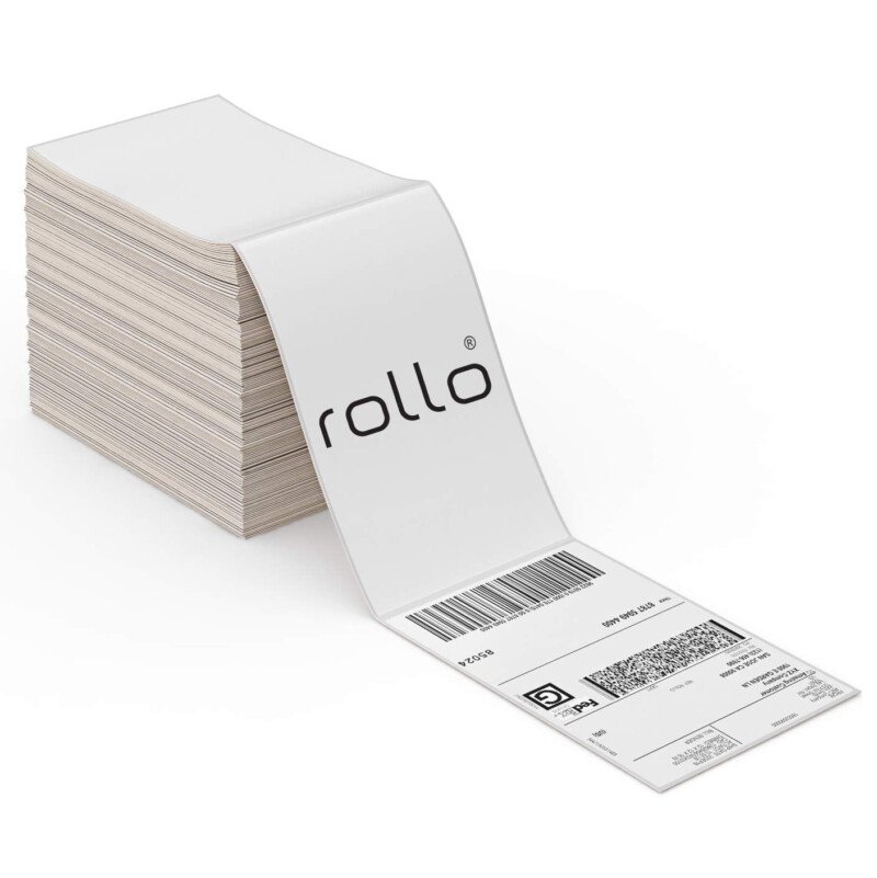 Rollo Direct Thermal Shipping Labels - Pack of 500 4x6 Thermal Labels Fanfold - Perforated and Strong Adhesive (Commercial Grade) - Image 2