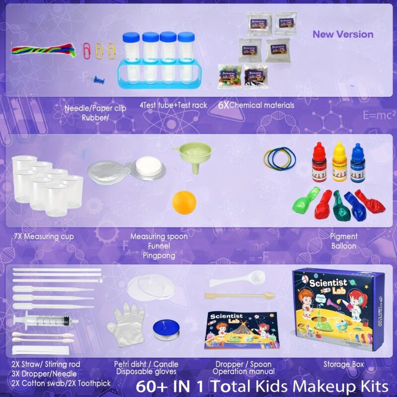 Kids Science Kit STEM Toys-Kids Science Kit, 48 Science Lab Experiment Educational Games, 60+ Science Toys For Kids, Christmas Birthday Gifts For Boys And Girls - Image 4