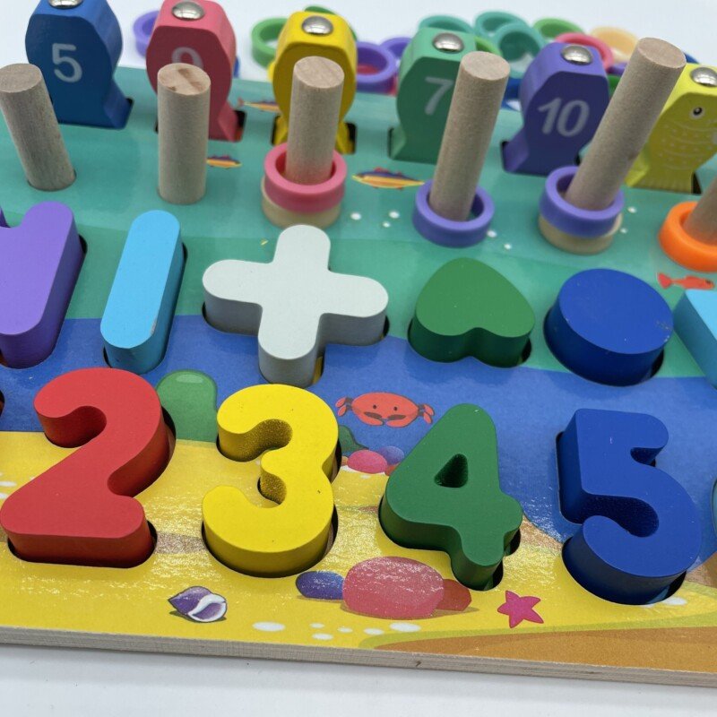 Montessori Wooden ABC Learning Puzzle Board | 7-in-1 Traffic & Transport Shapes & Colors - Image 6