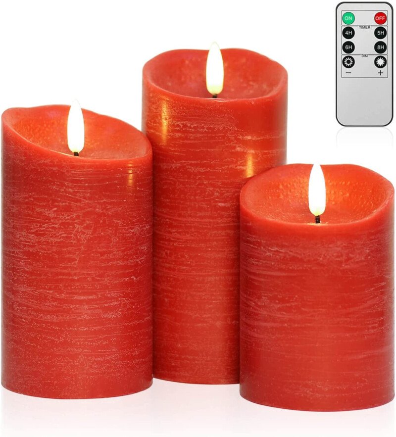 3-Pack Realistic Flickering Flameless LED Candles with Remote and Timer - Image 15