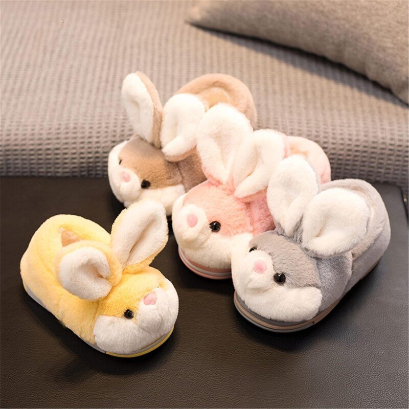 Winter Cute Bunny Animals Slippers Furry Slippers for Women - Image 14