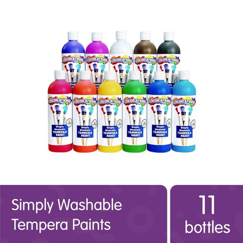 NonToxic Washable Tempera Paint Set Vibrant Colors for Kids - Image 3