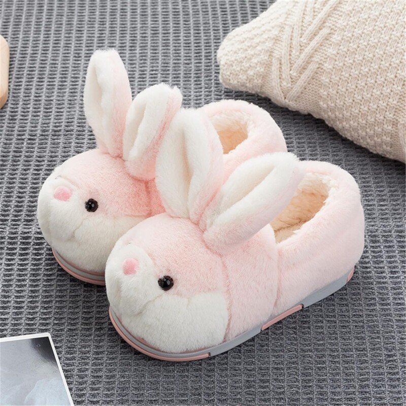 Winter Cute Bunny Animals Slippers Furry Slippers for Women - Image 11