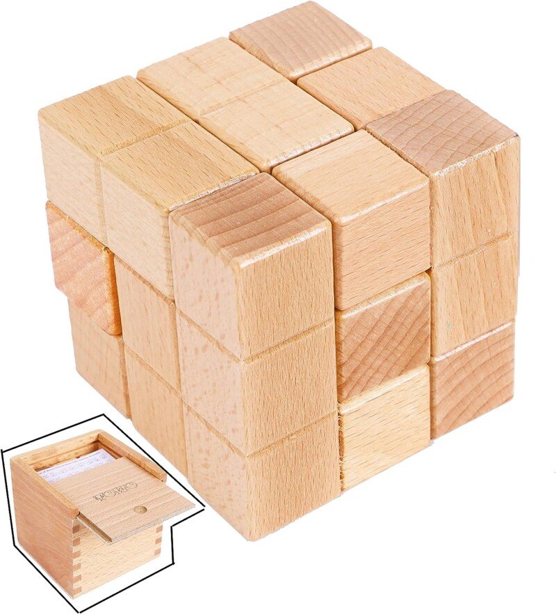 Large Wooden Soma Cube Puzzle Engaging Brain Teaser for All Ages - Image 2