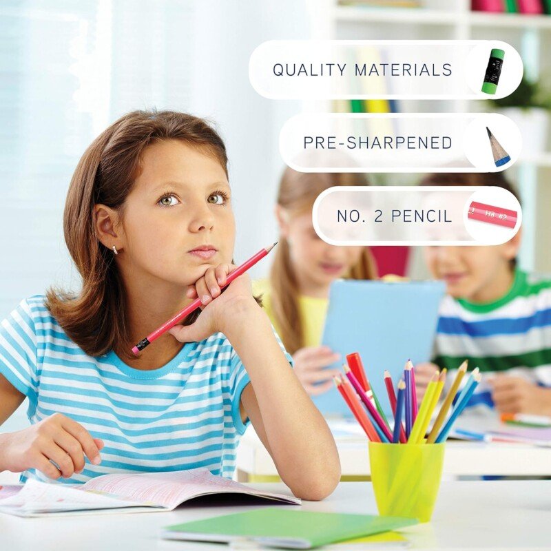 Premium Quality Pencils In Bulk - 150 Neon Sharpened Wood Pencils for Kids and Adults - Image 7