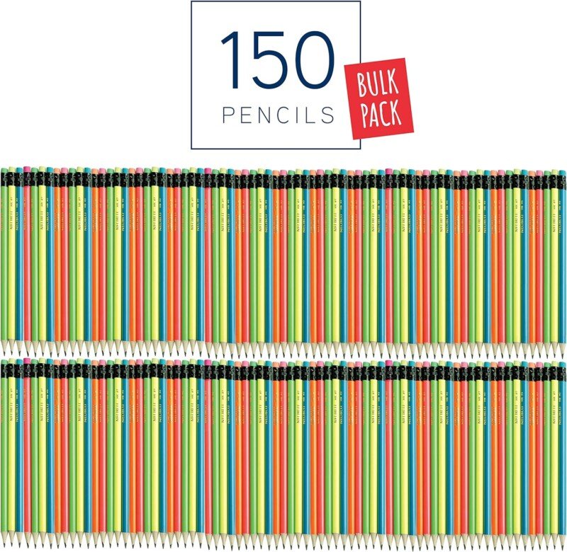 Premium Quality Pencils In Bulk - 150 Neon Sharpened Wood Pencils for Kids and Adults - Image 5