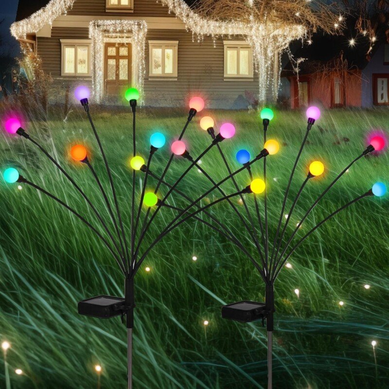 Fairy lights Solar Garden Lights, 20 LED Firefly Garden Lights Outdoor Waterproof for Christmas Yard Decoration - Image 10