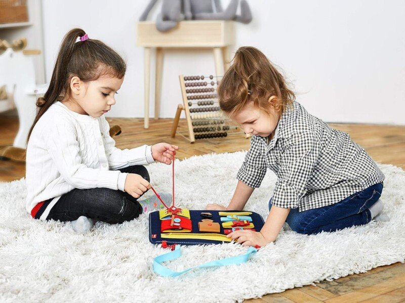 Montessori Busy Board Interactive Sensory Toy for Toddlers - Image 4