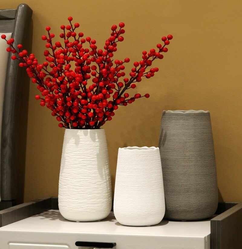 Norah Textured Cream Vase Collection