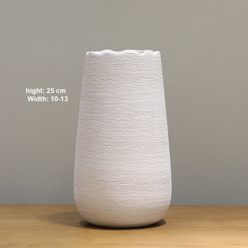 Norah Textured Cream Vase Collection - Image 7