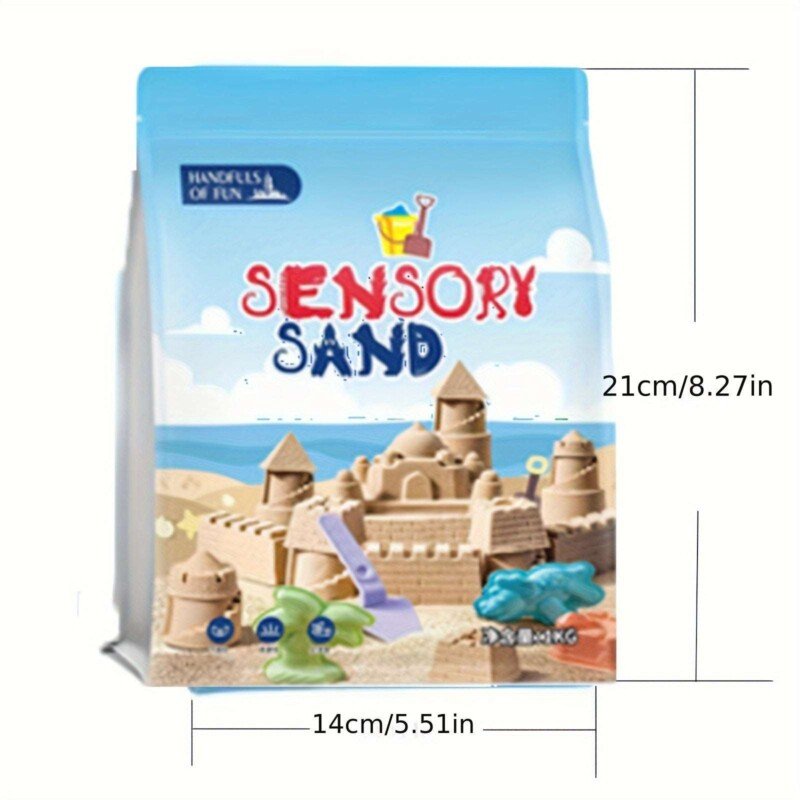 1 Pound Color Space Sand Plasticine With Castle And Ocean Mold, Space Sand Toy Set Harmless Power Hydrophobic Sand Color Clay Light Clay Boy Education Children Toy Girl - Image 2