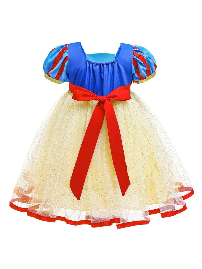 Girls Dress Costume, Princess Dress, Jewelry, Gloves, Crown & Princess Wand, For Christmas Evening Party Birthday, Kids Clothes - Image 5