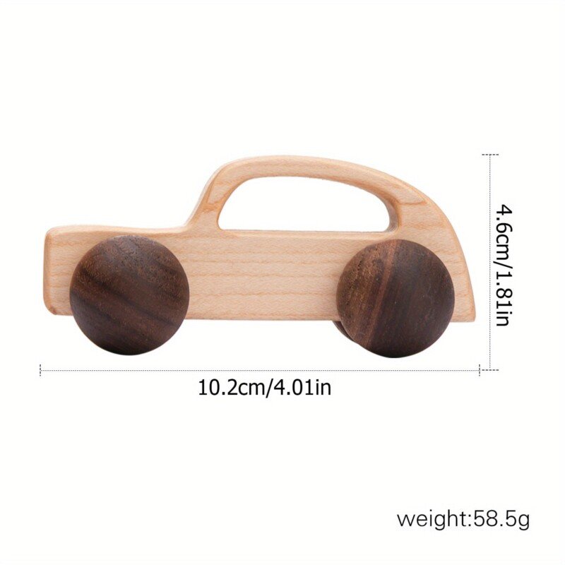 Baby Car Toy, Wooden Maple Wood Mahogany Black Walnut High-end Car Classic Car Children's Toy Birthday Gift For 3 Years Old+ - Image 14