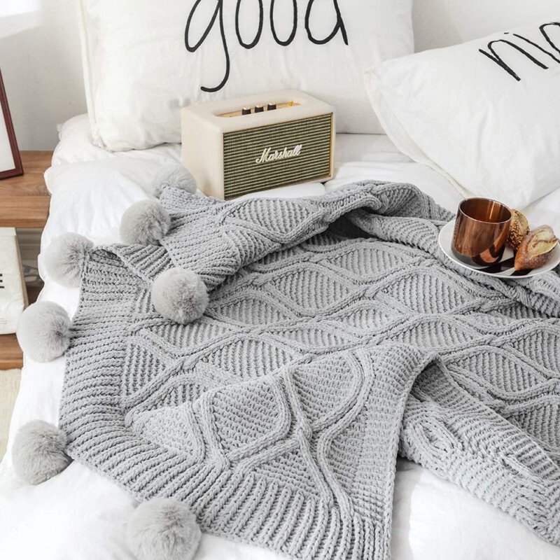 [NEW] Soft Chenille Blanket - chunky knit comforter blanket - Image 3