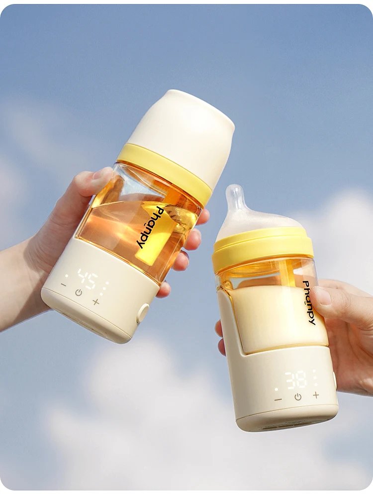 Anti Colic Milk Bottle New Custom Portable Smart Feeding Bottles Antifall Heater Thermostatic Water Bottle