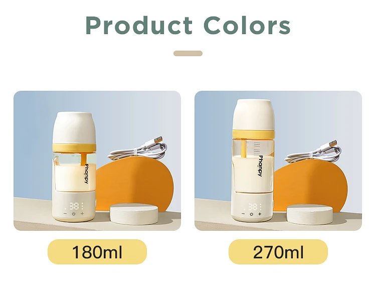 Anti Colic Milk Bottle New Custom Portable Smart Feeding Bottles Antifall Heater Thermostatic Water Bottle