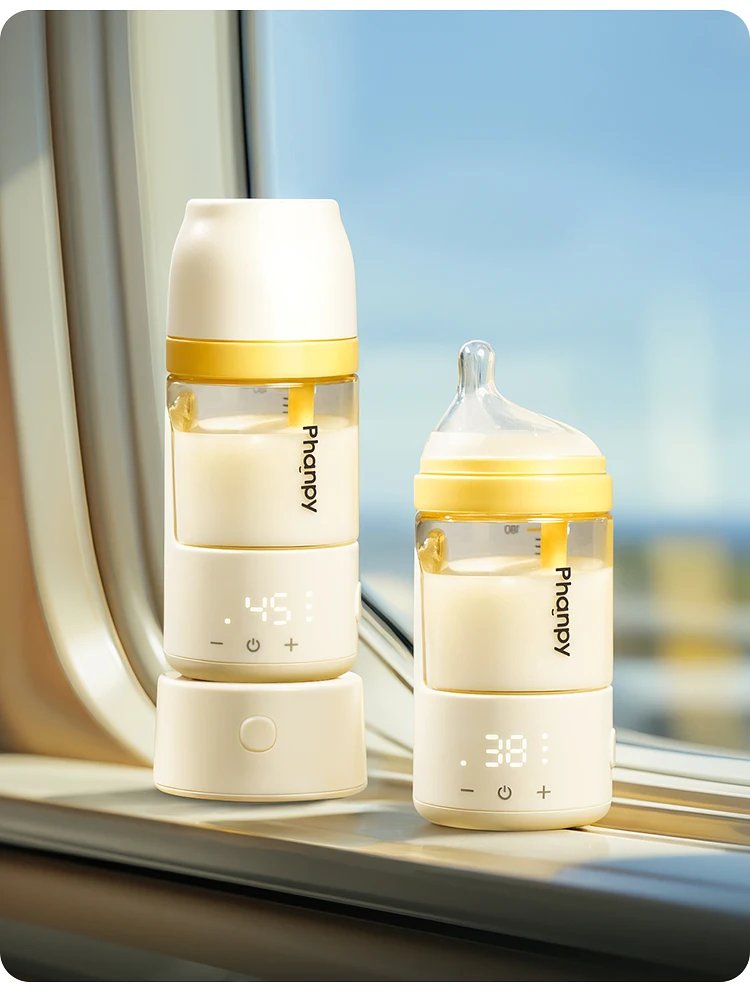 Anti Colic Milk Bottle New Custom Portable Smart Feeding Bottles Antifall Heater Thermostatic Water Bottle