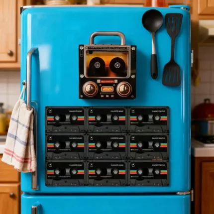 NFC tape shaped music magnetic refrigerator sticker acrylic sensing playback automatic song NFC ornament U6W2